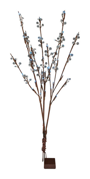 Mark Feldstein Battery Gray Light Branch with Crystals Christmas Decoration