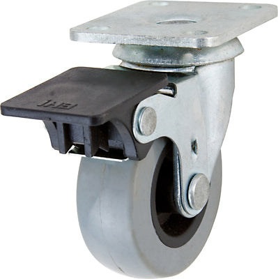 Rueda giratoria con placa TPR y freno, 2 pulg.