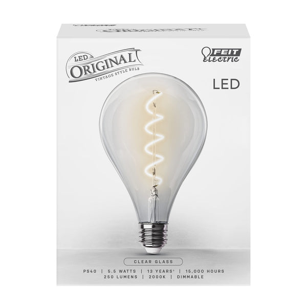 Feit Electric PS40 E26 (Medium) LED Bulb Soft White 60 Watt Equivalence 1 pk