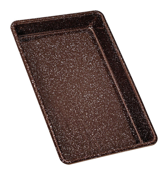 Molde para brownies de Granite Ware Better Browning, 7 pulgadas de ancho x 11 pulgadas de largo, marrón, paquete de 1