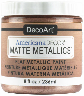 Pintura artesanal metalizada mate Americana Decor, oro rosa, 8 oz.