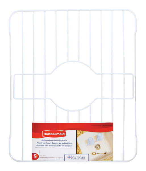 Rubbermaid 12.6 in. W x 10.5 in. L Coated Wire Twin Sink Rack White (Pack of 6)