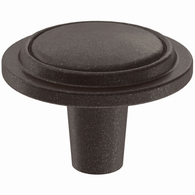 Perillas para gabinete con aro superior, bronce cacao, redondas de 1-1/4 pulg., paquete de 10