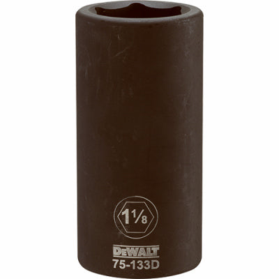 Dado de impacto profundo de 6 puntas SAE DeWalt de 1-1/8 pulg. x 3/4 pulg., 1 pieza