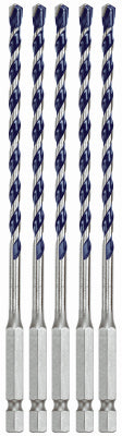 BluGranite Turbo Hammer Drill Bit, Carbide, 3/16 x 4 x 6-In., 5-Pk.