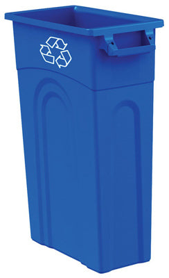 Contenedor de basura Slim Line, High Boy, azul, 23 gal.