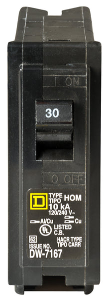 Square D HOM130CP 30A 1P 120V Standard Miniature Circuit Breaker Plug-in Mount