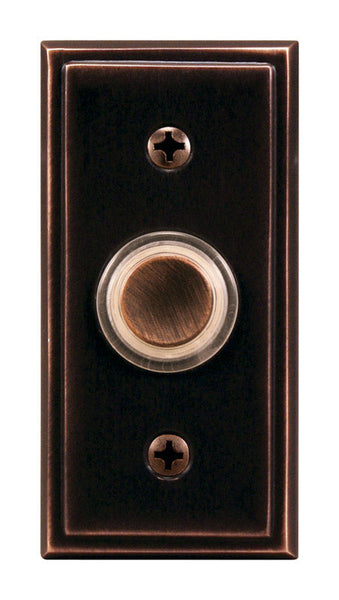 Heath Zenith Oil Rubbed Bronze Metal Wired Pushbutton Doorbell