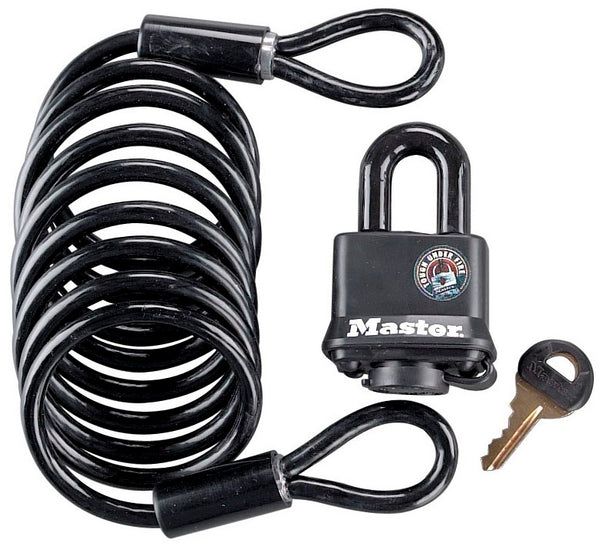 Master Lock 613DAT Padlock & Spare Tire Cable