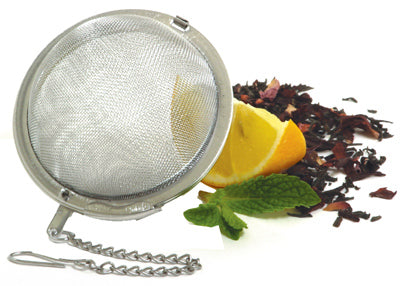 Bola de té, malla de acero inoxidable, 2,5 pulgadas.