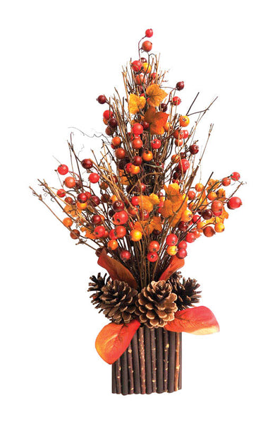 Celebrations Berry Tree Fall Decoration 20 in. H x 10 in. W 1 pk (Pack of 4)