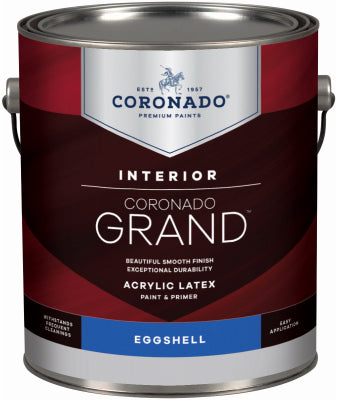 Pintura de látex y base Grand Interior en uno, cáscara de huevo, blanco tintable, galón (paquete de 4)