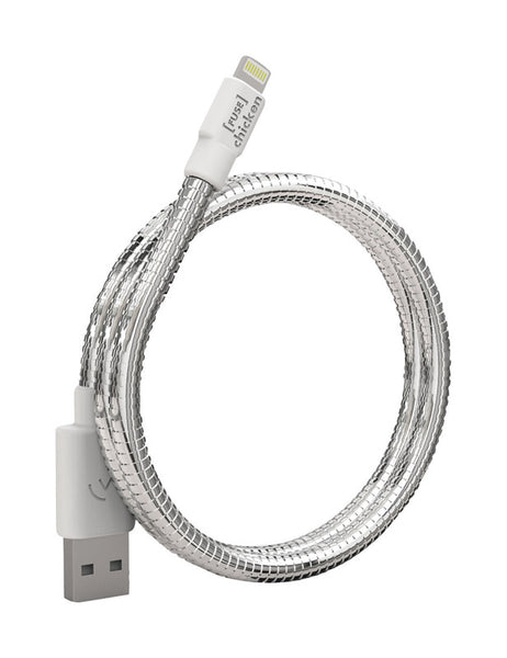 Fuse Chicken Silver/White Cell Phone Accessories Apple 1.58 ft. L