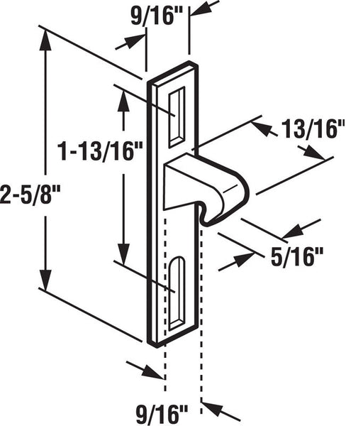 Prime-Line Zinc-Plated Silver Metal Keeper 1 pk