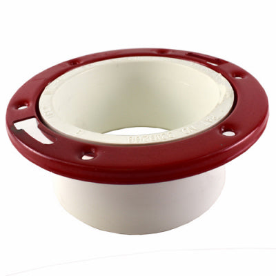 Brida de armario, cédula 40 DWV PVC, blanca, 4 x 4 pulgadas.