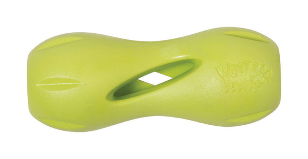 West Paw Zogoflex Green Qwizl Synthetic Rubber Dog Treat Toy/Dispenser Large