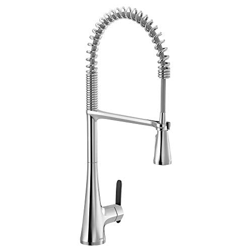 Grifo de cocina de arco alto, monomando, cromado y extraíble