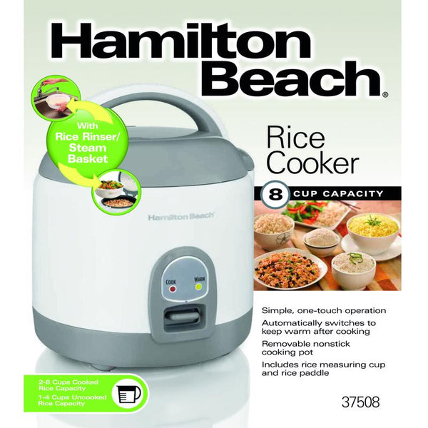 Olla arrocera programable Hamilton Beach White de 8 tazas