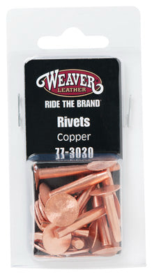Copper Rivets & Burrs, Assorted, 12-Pc.