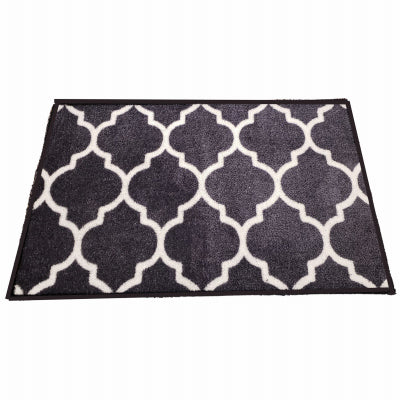 Alfombra de nailon, antideslizante, enrejado gris, 24 x 36 pulgadas.