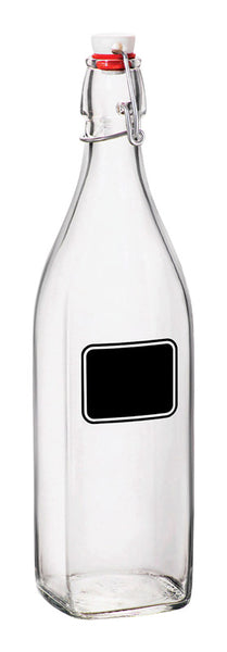 Bormioli Rocco Chalkboard Label Swing Bottle 33-3/4 oz. 1 pk (Pack of 6)