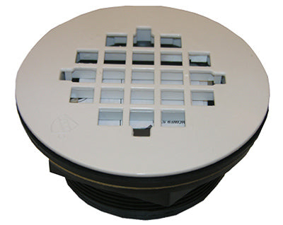 Shower Drain, Fiberglass, Plastic Body, 2-In.