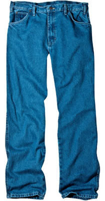 5-Pocket Jeans, Stonewash Denim, Relaxed Fit, Men's 30 x 34-In.