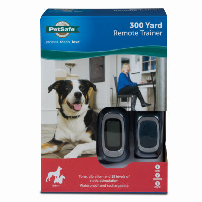 Sistema de collar de entrenamiento para perros, control remoto, 300 yardas.