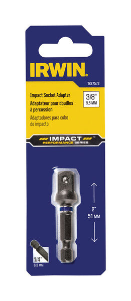 Irwin 2 in. L x 3/8 in. drive Ball Impact Socket Adapter 1 pc.