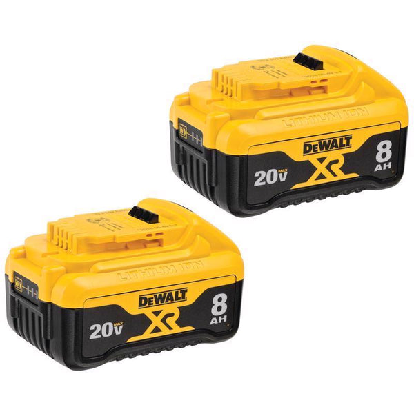 Batería de iones de litio DeWalt 20V MAX XR DCB208-2 de 8 Ah, 2 unidades
