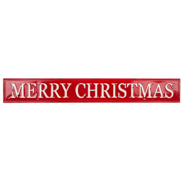 Celebrations Enamel Merry Christmas Sign Christmas Decoration Red/White Iron 1 pk (Pack of 4)