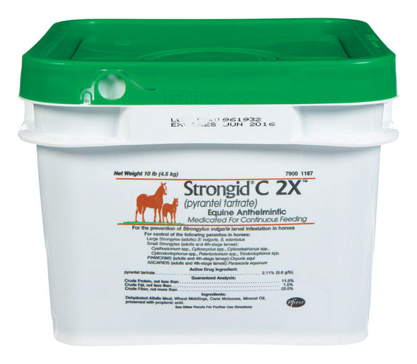 Desparasitante sólido Strongid para caballos, 10 lb.