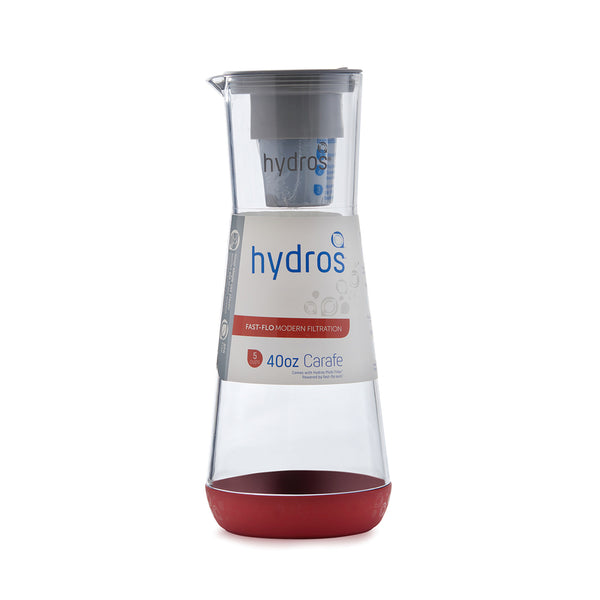 Hidros 40 oz. Jarra de filtración de agua roja