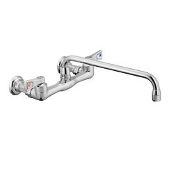 Grifo utilitario cromado de dos manijas