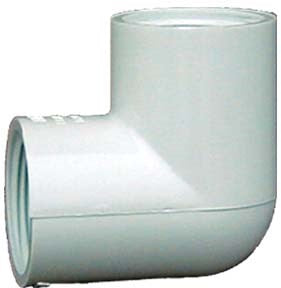 Codo roscado de 90º de PVC de 1/2" de Genova Products 33705 (paquete de 10)