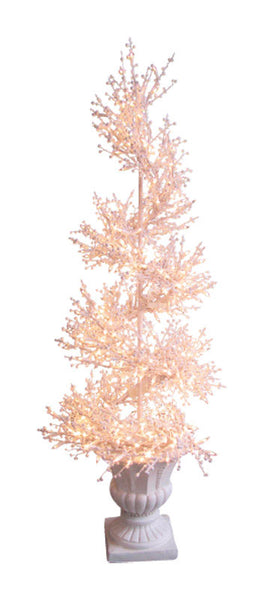 Árbol de Navidad Ge blanco de 4,5 pies