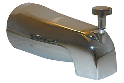 Caño desviador de bañera cromado