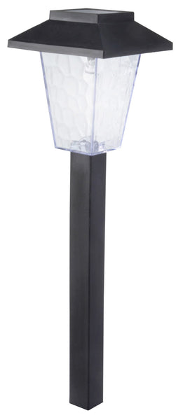 Lámpara de camino Saxony de plástico negro Moonrays 97508