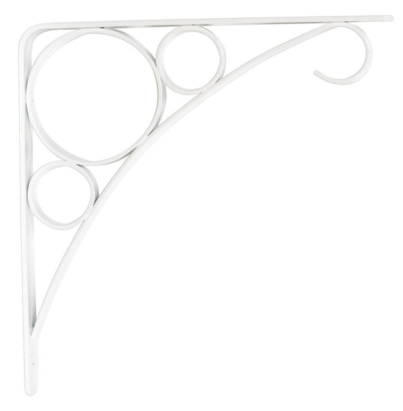Soporte de acero blanco John Sterling de Knape & Vogt, calibre 12, 8 pulg. de largo, 9 lb (paquete de 10)