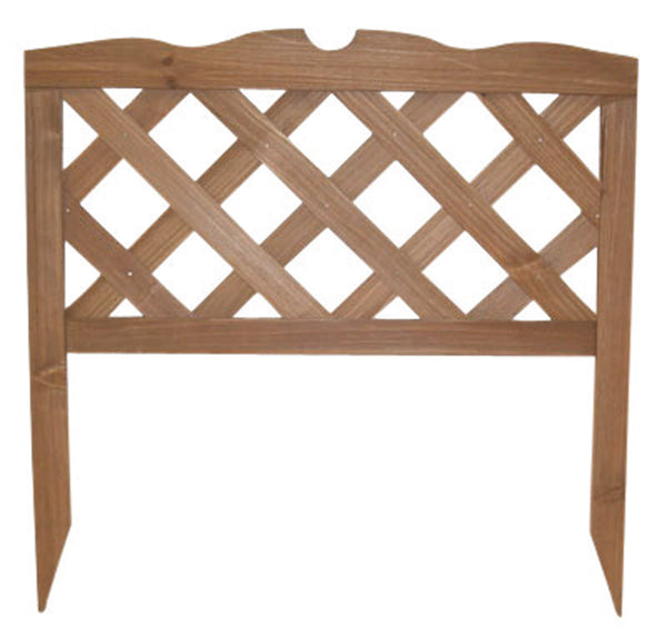 Borde para césped de madera marrón de Greenes, 19,5 pulgadas de largo x 19 pulgadas de alto (paquete de 12)