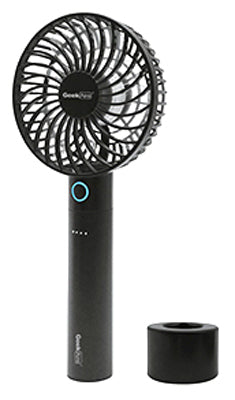 Ventilador de mano recargable, cable USB, 4 pulgadas.