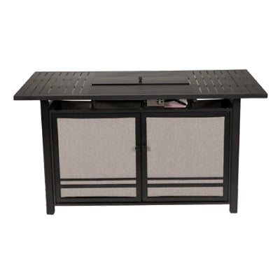 Manhattan LP Gas Fire Pit Table, Charcoal Gray Aluminum, 66 x 36-In.