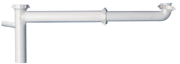 Desagüe continuo con deflector en T, salida de extremo blanco de 1-1/2" Keeney 127aw