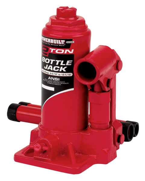 Team Mechanix Lifting Range Steel Frame 2 Ton Hydraulic Bottle Jack 6-3/16 to 12-1/16 in.