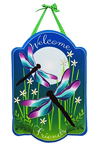 DECORACIÓN DE FIELTRO PARA PUERTA CON BAILE DE LIBÉLULA