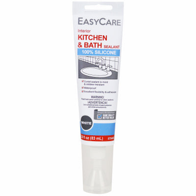 Kitchen & Bath Silicone Sealant, White, 2.8-oz.