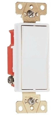 Interruptor decorativo, unipolar, blanco, 20 amperios