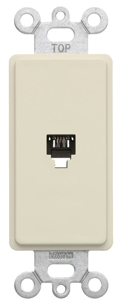 Leviton 40649-026-00t Light Almond Phone Jack