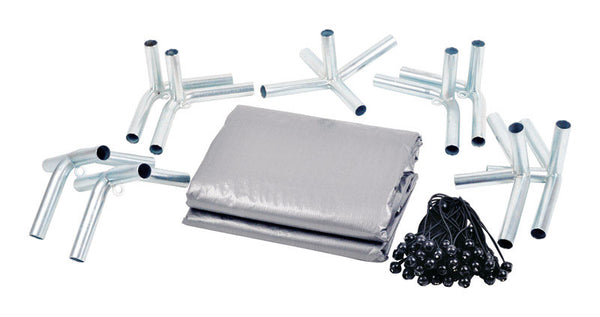 AHC 20 ft. W X 20 ft. L Heavy Duty Polyethylene Canopy Kit Silver