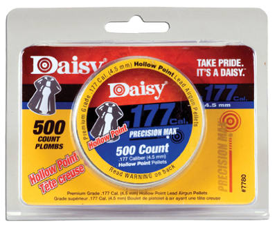 Balines para pistola de aire comprimido Precision Max, punta hueca, calibre .177, 500 unidades (paquete de 6)